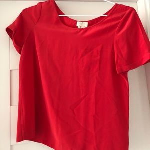 Kate Spade red silk blouse